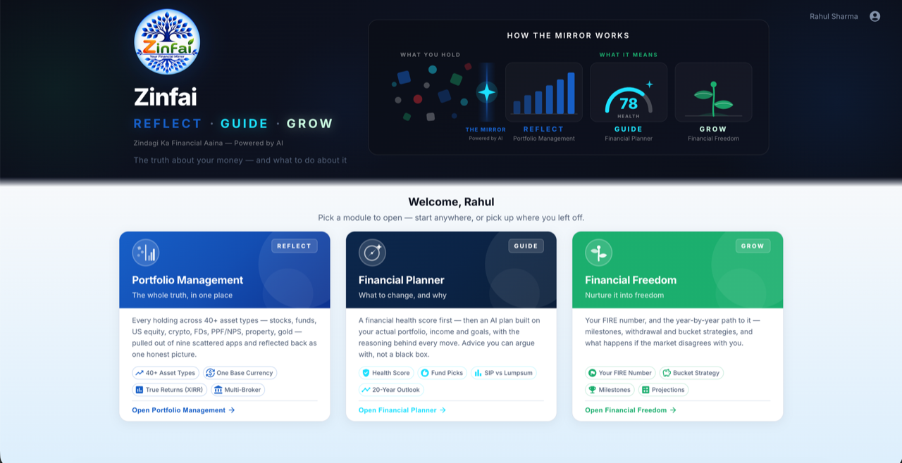 Zinfai app preview